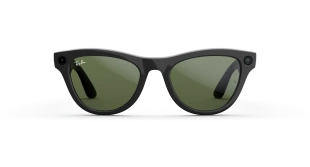 Умные очки Ray-Ban  Skyler (2-gen) (Черная глянцевая оправа, зеленые линзы)
