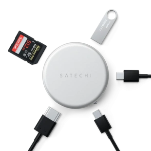 Многопортовый адаптер Satechi OntheGo 5-в-1 (Silver)