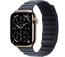 Apple Watch Series 11 // 42мм GPS+Cellular // Корпус из титана золотого цвета, браслет цвета "морской синий", с магнитной застежкой