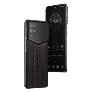 Телефон VERTU iVertu 5G, Calf Leather, Parallel Stitched (Wave Rhyme/Черный с красной строчкой)