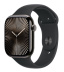 Apple Watch Series 10 // 42мм GPS+Cellular // Корпус из титана сланцевого цвета, спортивный ремешок черного цвета