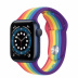 Apple Watch Series 6 // 40мм GPS // Корпус из алюминия синего цвета, спортивный ремешок радужного цвета