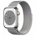 Apple Watch Series 8 // 45мм GPS + Cellular // Корпус из нержавеющей стали серебристого цвета, миланский сетчатый браслет серебристого цвета