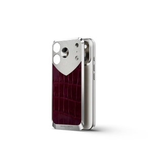 Чехол Golden Concept для iPhone 17 Pro, Magnetic Shield, Alligator Edition - Maroon