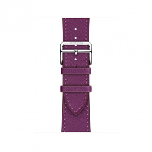 40мм Ремешок Hermès Single (Simple) Tour из кожи Swift цвета Anémone для Apple Watch