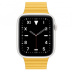 Apple Watch Series 5 // 44мм GPS + Cellular // Корпус из керамики, кожаный ремешок цвета «лимонный сироп», размер ремешка L