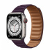 Apple Watch Series 7 // 41мм GPS + Cellular // Корпус из титана, кожаный браслет цвета «тёмная вишня», размер ремешка S/M