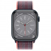 Apple Watch Series 8 // 45мм GPS + Cellular // Корпус из алюминия цвета "темная ночь", спортивный браслет цвета "бузина"