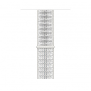 Apple Watch Series 4 Nike+ // 44мм GPS + Cellular // Корпус из алюминия серебристого цвета, ремешок из плетёного нейлона Nike цвета «снежная вершина» (MTXA2)
