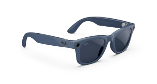 Умные очки Ray-Ban  Wayfarer (2-gen) (Синяя глянцевая оправа, прозрачно-синие фотохромные линзы)