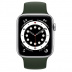 Apple Watch Series 6 // 44мм GPS // Корпус из алюминия серебристого цвета, монобраслет цвета «Кипрский зелёный»