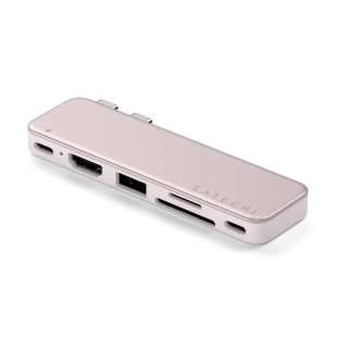 Многопортовый адаптер Satechi USB-C Snap Hub (Blush)