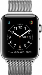 Apple Watch Series 2 42мм Корпус из нержавеющей стали, миланский сетчатый браслет (MNPU2)