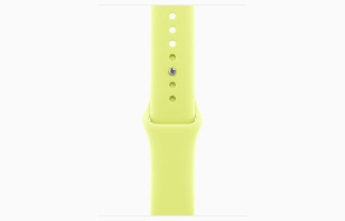 Apple Watch Series 11 // 42мм GPS // Корпус из алюминия цвета "розовое золото", спортивный ремешок цвета "неоновый желтый"