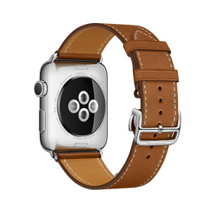 42/44 мм ремешок Simple Tour из кожи Barenia цвета Fauve для Apple Watch Hermès