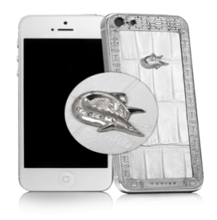 CAVIAR iPhone 5S Unico Perla Alligatore Diamante