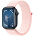 Apple Watch Series 9 // 41мм GPS // Корпус из алюминия цвета "темная ночь", спортивный браслет светло-розового цвета