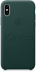 Кожаный чехол для iPhone X / Xs, цвет «Зелёный лес», оригинальный Apple