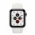 Apple Watch Series 5 // 40мм GPS + Cellular // Корпус из нержавеющей стали цвета «серый космос», спортивный ремешок белого цвета Apple Watch Series 5 // 40мм GPS + Cellular // Корпус из нержавеющей стали цвета «серый космос», спортивный ремешок белого цвета