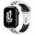 Apple Watch Series 8 // 45мм GPS // Корпус из алюминия цвета "темная ночь", спортивный ремешок Nike цвета "чистая платина/чёрный"