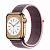 Купить Apple Watch Series 8 // 41мм GPS + Cellular // Корпус из нержавеющей стали золотого цвета, спортивный браслет цвета "бузина"
