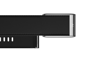 Ремешок 5.0 LeatherLuxe Straight Band | Black/Cream with Titanium (Черный/ Кремовый с Титаном)