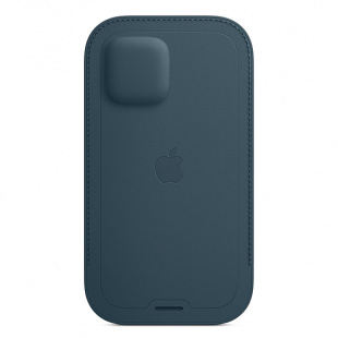 Кожаный чехол-конверт MagSafe для iPhone 12, цвет «Балтийский синий»