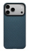 Ультратонкий чехол Pitaka Ultra-Slim Case для iPhone 17 Pro, 1500D Black/Blue (Twill) (PitaTap)