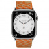 Apple Watch Series 7 Hermès // 45мм GPS + Cellular // Корпус из нержавеющей стали серебристого цвета, ремешок Hermès Simple Tour Jumping цвета Kraft/Orange