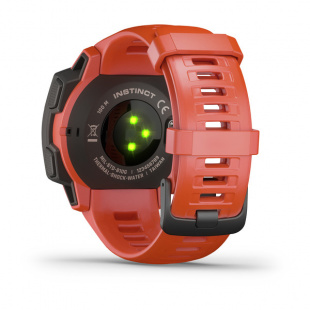 Туристические умные часы Garmin Instinct (45mm), корпус и силиконовый ремешок цвета Flame Red