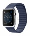 Apple Watch 42 мм, нержавеющая сталь, синий кожаный ремешок