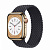 Купить Apple Watch Series 8 // 41мм GPS + Cellular // Корпус из нержавеющей стали золотого цвета, плетёный монобраслет цвета "темная ночь"