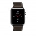 Apple Watch Series 3 Hermès // 42мм GPS + Cellular // Корпус из нержавеющей стали, ремешок Single Tour Deployment Buckle из кожи цвета Ébène Barenia (MQLT2)