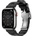 Apple Watch Series 9 Hermès // 41мм GPS+Cellular // Корпус из нержавеющей стали серебристого цвета, ремешок Kilim Single Tour цвета Noir с раскладывающейся застёжкой (Deployment Buckle)