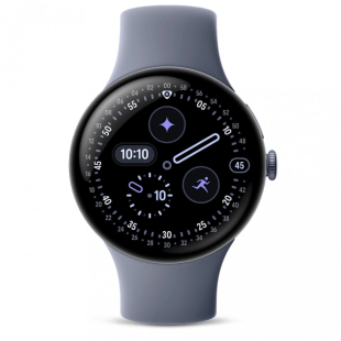 Google Pixel Watch 4 Wi-Fi+Cellular, серый корпус 45 mm, спортивный ремешок серого цвета (Moonstone)