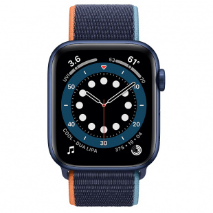 Apple Watch Series 6 // 40мм GPS // Корпус из алюминия синего цвета, спортивный браслет цвета «Тёмный ультрамарин»