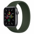 Apple Watch SE // 44мм GPS // Корпус из алюминия цвета «серый космос», монобраслет цвета «Кипрский зелёный» (2020)