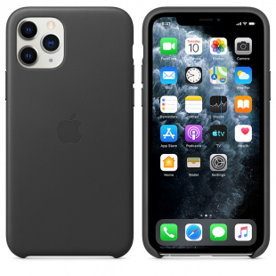 Кожаный чехол для iPhone 11 Pro Max, черный цвет, оригинальный Apple