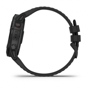 Мультиспортивные часы Garmin Fenix 6X Pro (51mm) стальной черный корпус, черный силиконовый ремешок