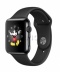 Apple Watch 42 мм, нержавеющая сталь цвета «чёрный космос», чёрный спортивный ремешок