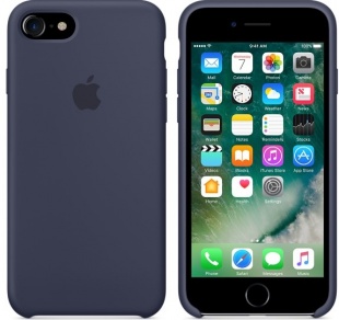 Силиконовый чехол для iPhone 7/8, тёмно-синий цвет, оригинальный Apple, оригинальный Apple