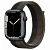 Купить Apple Watch Series 7 // 45мм GPS + Cellular // Корпус из алюминия цвета «тёмная ночь», спортивный браслет цвета «сумрачный торнадо/серый»