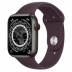 Apple Watch Series 7 // 45мм GPS + Cellular // Корпус из титана цвета «черный космос», спортивный ремешок цвета «тёмная вишня»