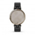 Женские умные часы Garmin Lily (34mm), кремово-золотистый корпус, черный итальянский кожаный ремешок