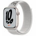 Apple Watch Series 7 // 45мм GPS // Корпус из алюминия цвета «сияющая звезда», спортивный браслет Nike цвета «снежная вершина»