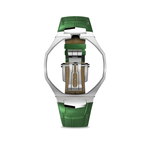Аксессуары Golden Concept Royal Alligator для часов Swatch Royal Pop (Green)