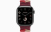 Apple Watch Series 9 Hermès // 41мм GPS+Cellular // Корпус из нержавеющей стали цвета "черный космос", ремешок Bridon Single Tour цвета Rouge H