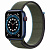 Купить Apple Watch Series 6 // 44мм GPS + Cellular // Корпус из алюминия синего цвета, спортивный браслет цвета «Зелёные холмы»