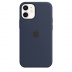 Силиконовый чехол MagSafe для iPhone 12, цвет «Тёмный ультрамарин»