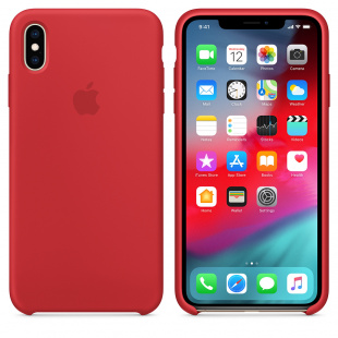 Силиконовый чехол для iPhone Xs Max, (PRODUCT)RED, оригинальный Apple